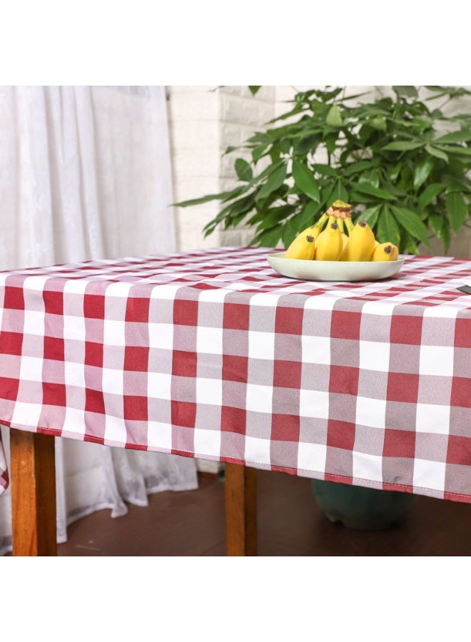 Anna Country Style Checked Fabric Dustproof Decorative Table Cloth for Dining Table - Image 5