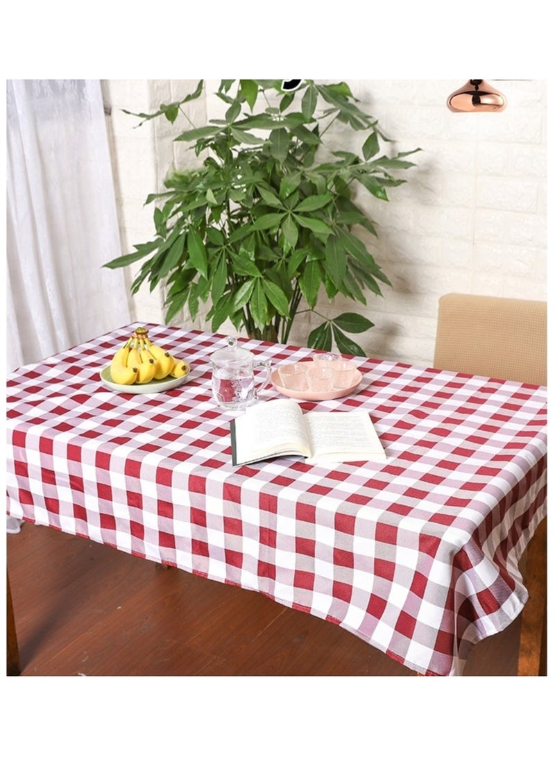 Anna Country Style Checked Fabric Dustproof Decorative Table Cloth for Dining Table - Image 1