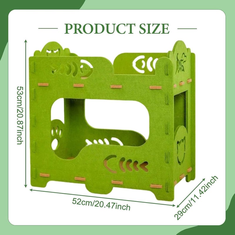 Felt Cat Bed to Assembly Household Outside Furniture Protection Pet Supplies Lounge Bed Kitten House for Resting, 52cmx29cmx53cm - Image 4