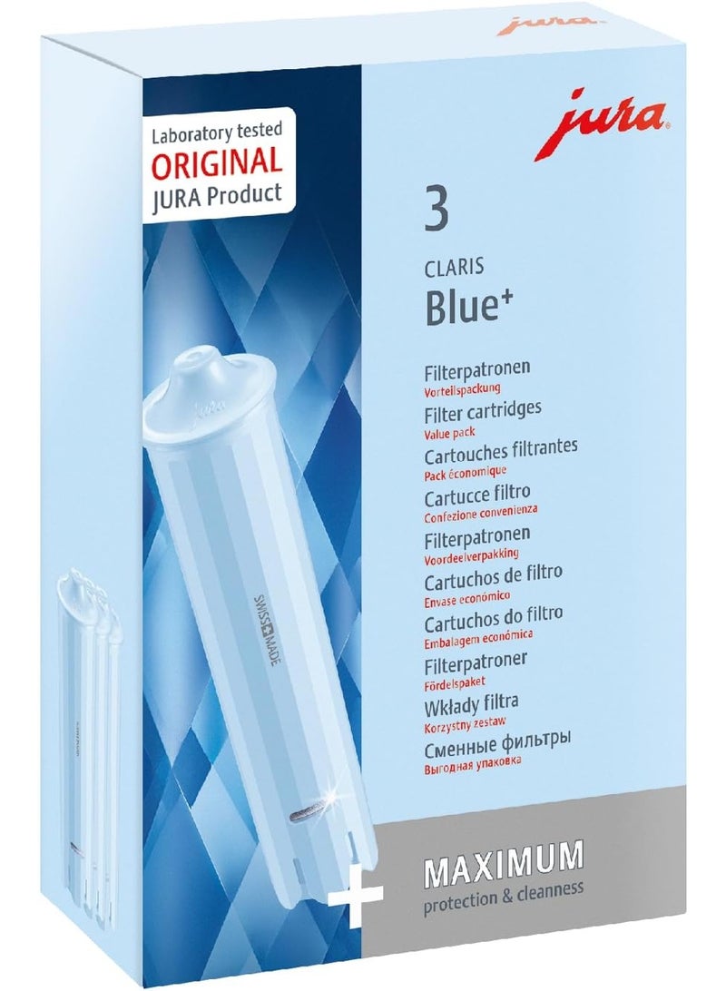 Original - Claris Blue+ Filter Cartridge with Plus Hygiene -Certified Hygiene - Pack of 3
