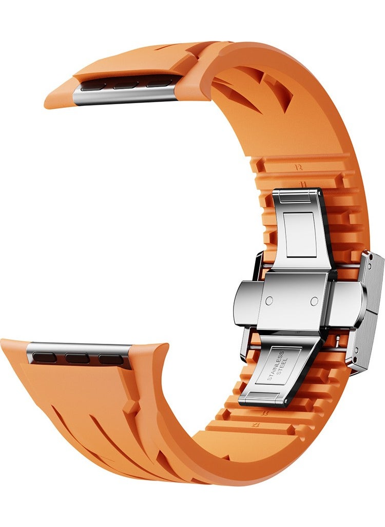 ZORE - Apple Watch 42MM KRD-127 Metal Buckle Silicone Strap-White - Image 1