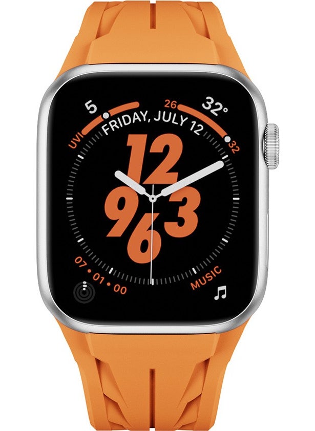 ZORE - Apple Watch 42MM KRD-127 Metal Buckle Silicone Strap-White - Image 1