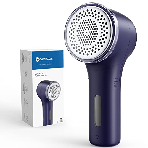 VASSON Fabric Shaver, Sweater Shavers to Remove Pilling, High-Perf Defuzzer, Rechargeable Electric Lint Shaver for Fuzz and Lint Balls from Clothing, Upholstery, Bedding (Blue) - Image 1