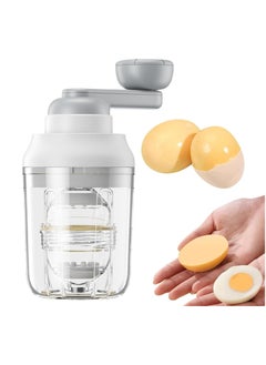 Egg Homogenizer Manual Puller, Egg Spinner for Boiled Golden Eggs, Egg Scrambler Yolk Mixer in Shell, Silicone Shaker Whisk Hand Tool, Baking Kitchen Utensil, Durable, Transparent Window Design