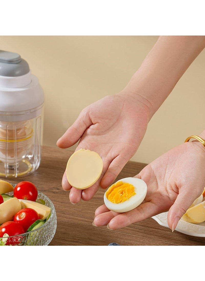 Dominy - Egg Homogenizer Manual Puller, Egg Spinner for Boiled Golden Eggs, Egg Scrambler Yolk Mixer in Shell, Silicone Shaker Whisk Hand Tool, Baking Kitchen Utensil, Durable, Transparent Window Design - Image 1
