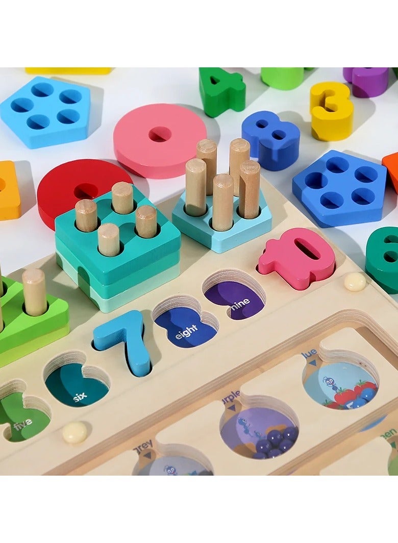 F.A.M.S Magnet Color Ball Game with Numbers and Shapes - Interactive Educational Toy for Kids, Magnetic Pen for Movement, Color Matching, Shape and Number Recognition, Portable Learning Game - Image 5