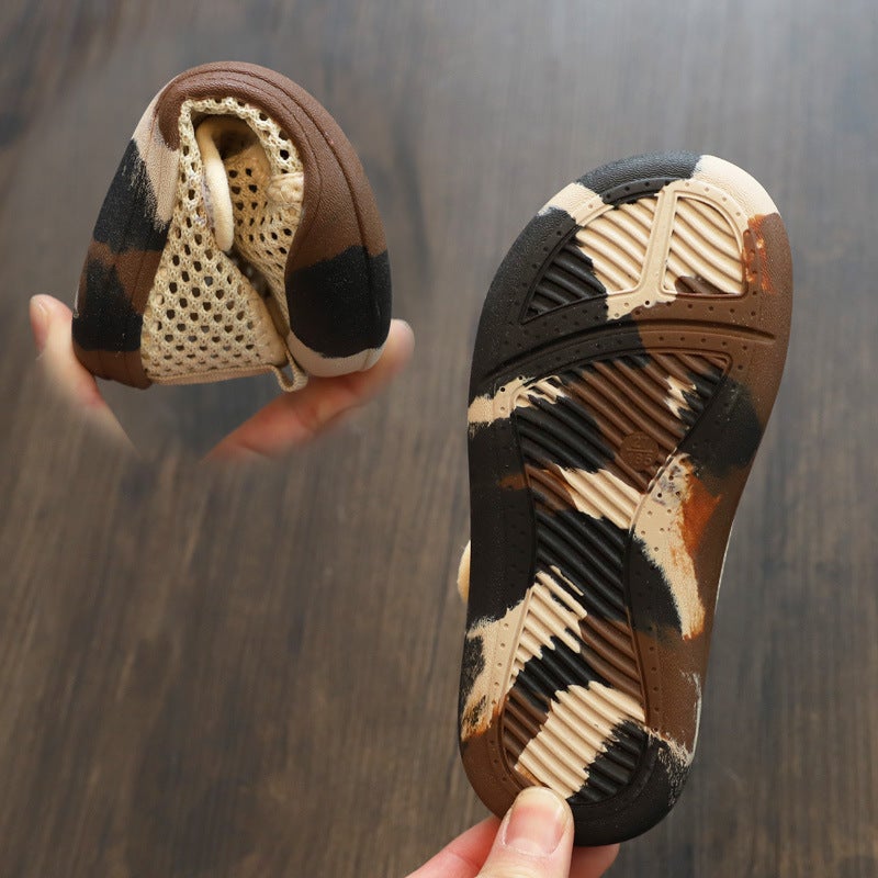 Girls' Shoes Children'S Mesh Shoes Camouflage Children'S Shoes Boys Sandals Breathable Mesh Baby Shoes Soft Sole Trbottomy - Image 4