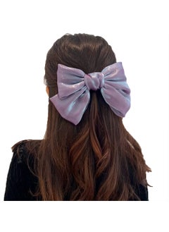 YALLNASL Hair Clip  Purple Satin Bow Barrette for Women Handmade Bowknot Hair Clip for Womens Head Lightweight Hairpin for Women Girls