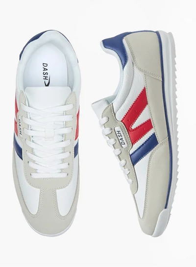 Dash Men's Logo Detail Sports Shoes with Lace-Up Closure