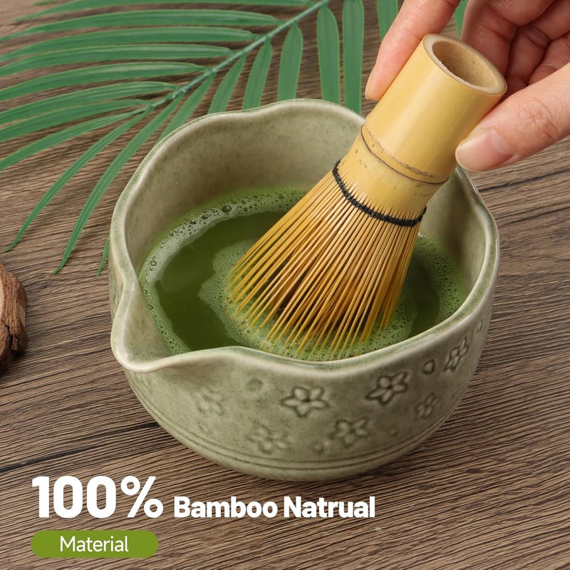 TOPSKY 8pcs Matcha tea set Japanese, Matcha Whisk Set, Matcha Bowl and Bamboo Whisk set, Tea Ceremony Set for Matcha Making, Gift for Matcha Lovers (Green) - Image 5