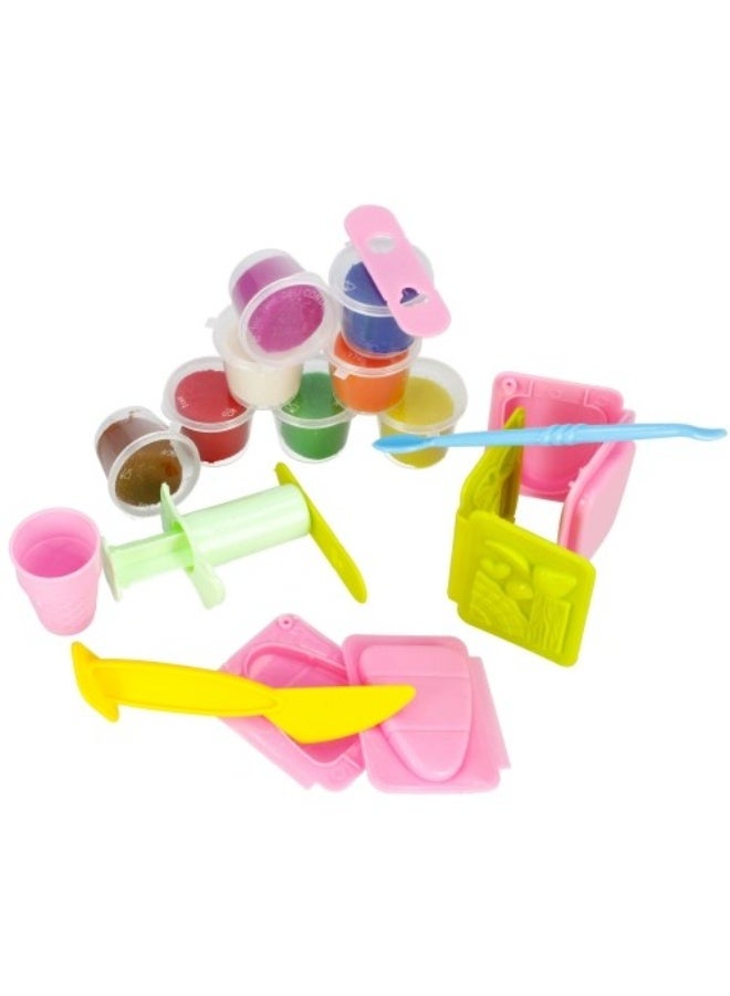 حديقة الألعاب مجموعة لعب صلصال آيس كريم اصنعها بنفسك مجموعة عجين نمذجة ملونة لعبة تظاهر إبداعية مع قوالب وإكسسوارات هدية تعليمية ممتعة للأطفال والبنات - Image 4