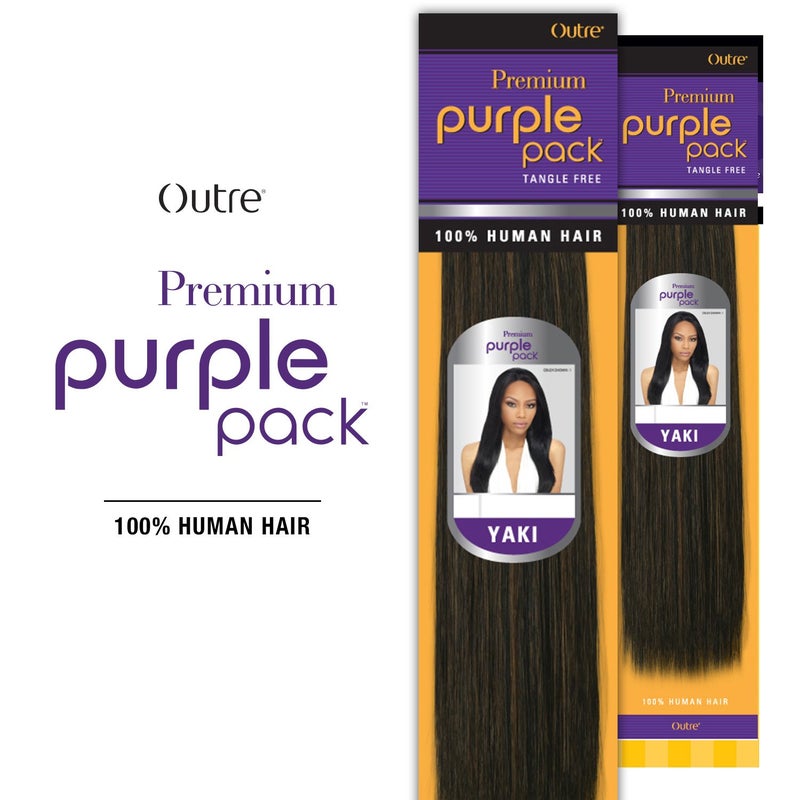 Outre 2-PACK DEALS ! Outre Human Hair Weave Premium Purple Pack Yaki (12", 1B) - Image 3