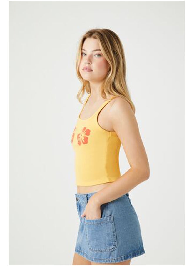 FOREVER 21 Flower Graphic Cropped Cami  - Image 2