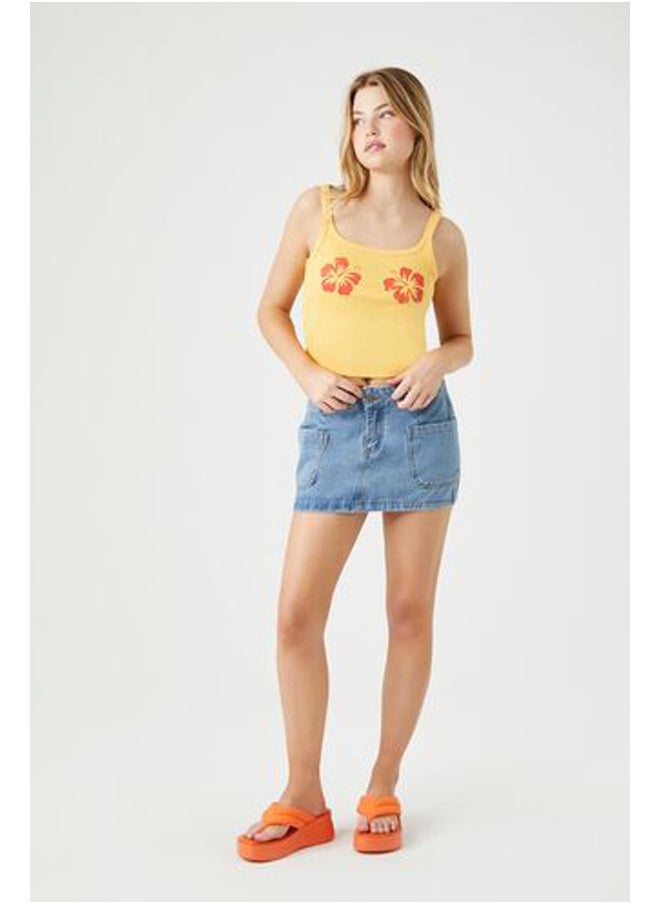 FOREVER 21 Flower Graphic Cropped Cami  - Image 5