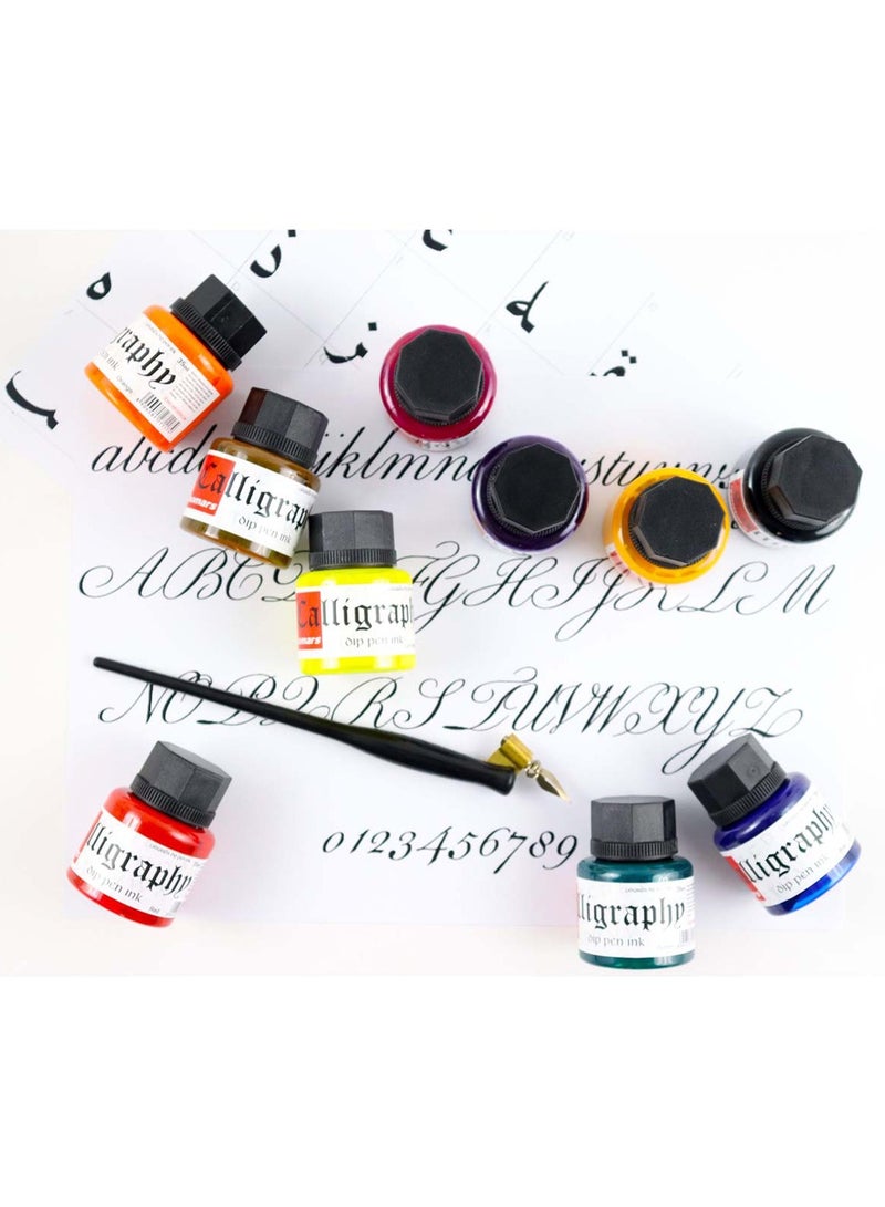 Isomars طقم حبر الخط العربي من 10 ألوان - 35مل - Image 3