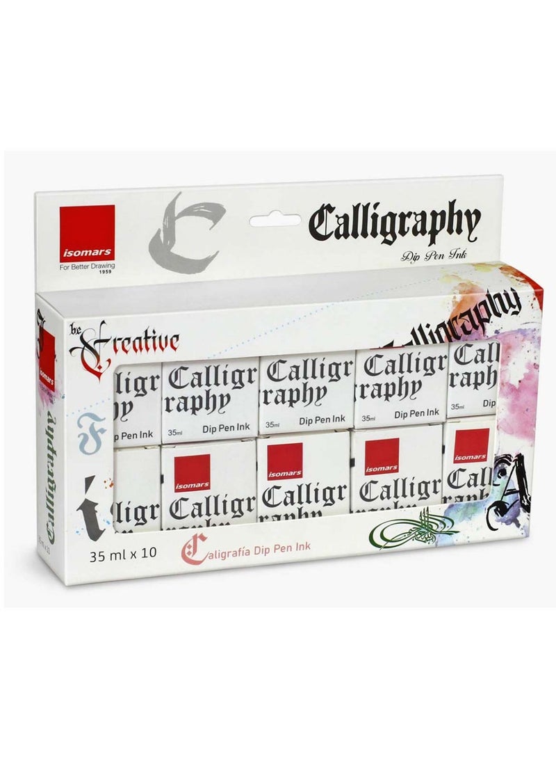 Isomars طقم حبر الخط العربي من 10 ألوان - 35مل - Image 2