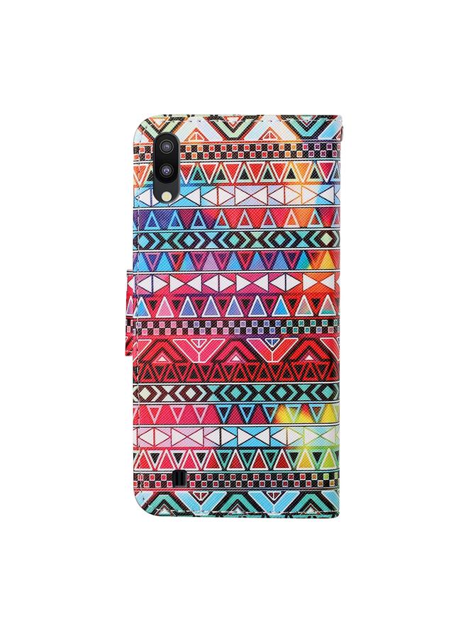 اس-توب جراب لهاتف Samsung Galaxy A01 بنمط رسم ملون، جراب جلدي قلاب أفقي مع حامل وفتحات للبطاقات ومحفظة وحبل - Image 3