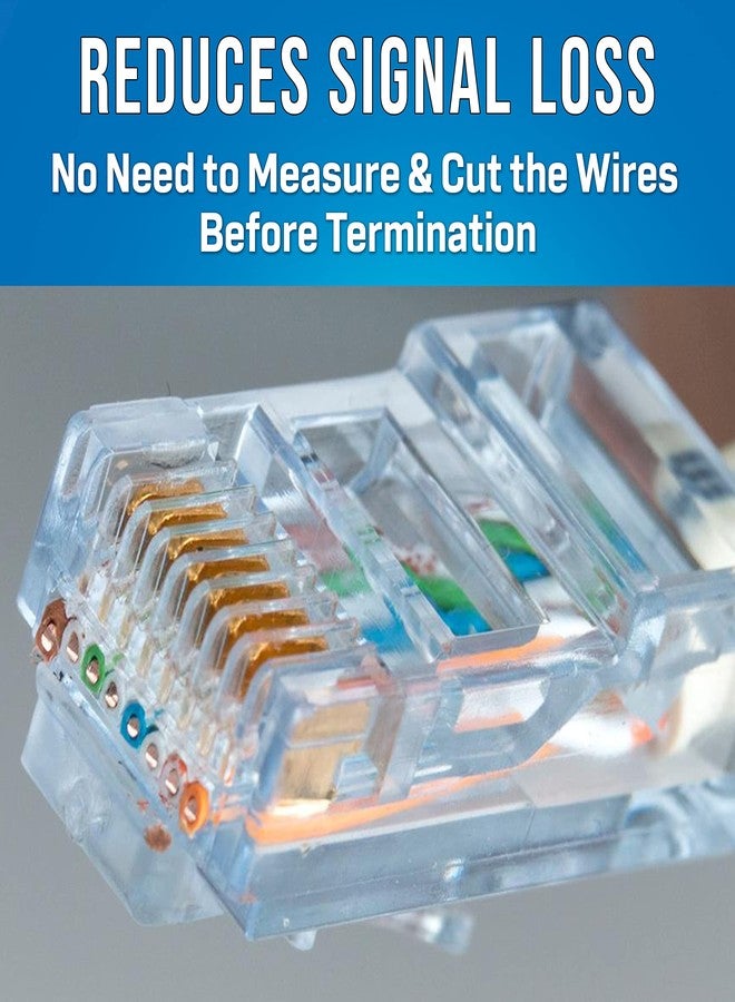 جونارد تولز موصلات Jonard Tools RJ45-525 CAT5e RJ45 Pass-Through لكابلات الشبكة (عبوة من 25 قطعة) - Image 4