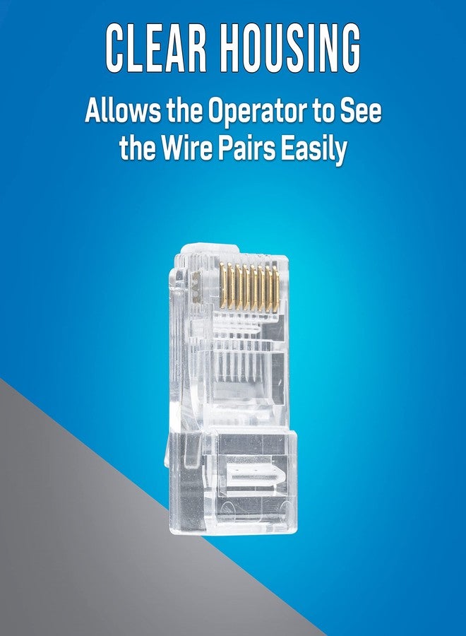 جونارد تولز موصلات Jonard Tools RJ45-525 CAT5e RJ45 Pass-Through لكابلات الشبكة (عبوة من 25 قطعة) - Image 5