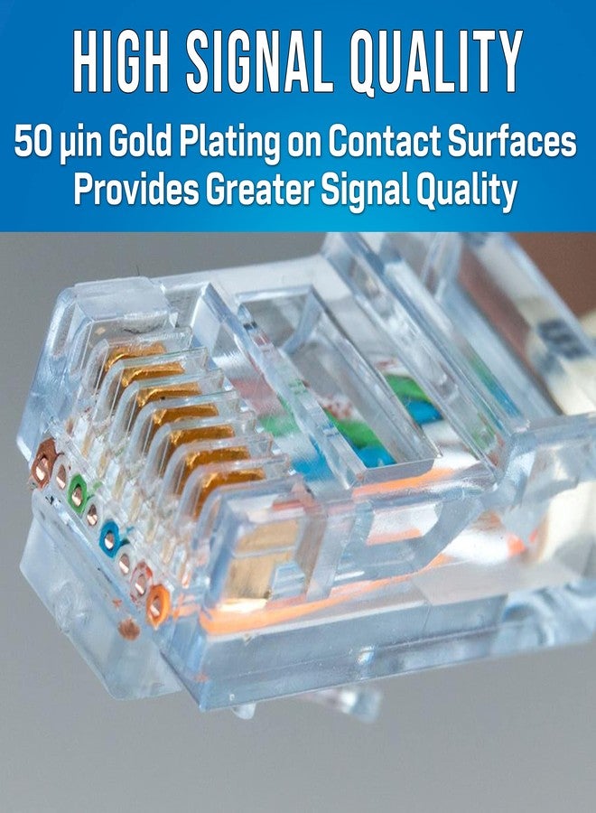 جونارد تولز موصلات Jonard Tools RJ45-525 CAT5e RJ45 Pass-Through لكابلات الشبكة (عبوة من 25 قطعة) - Image 2