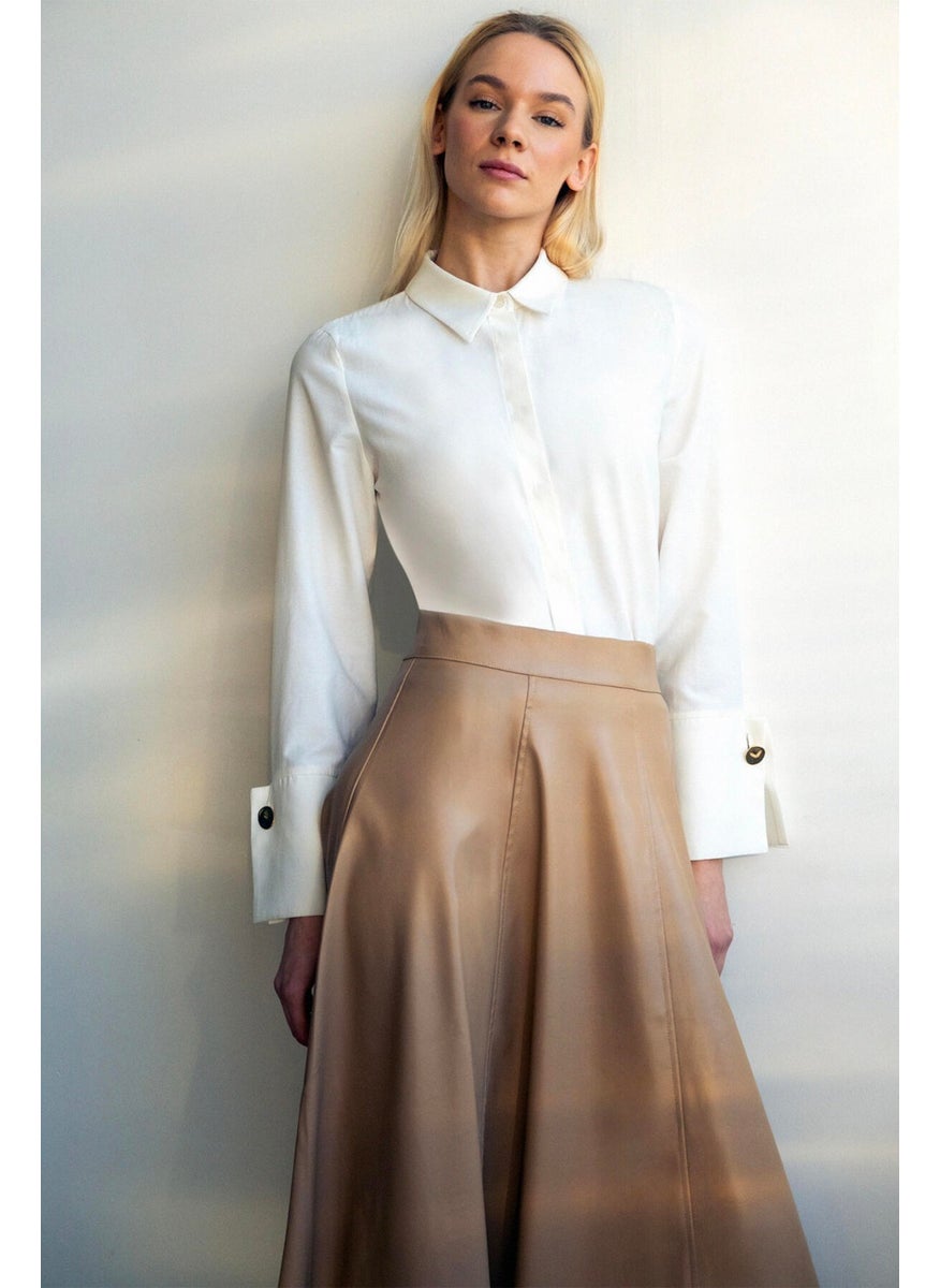 Touche - Flounce Leather Skirt - Image 1