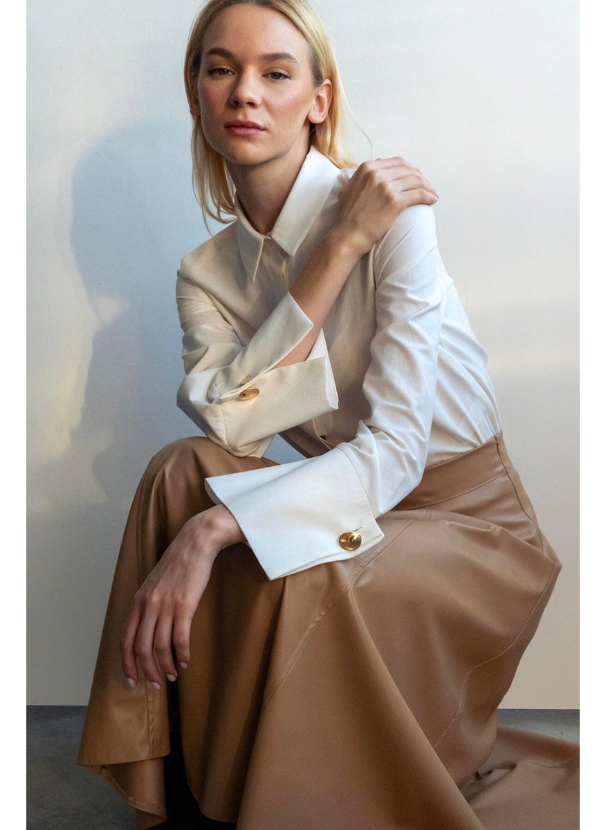 Touche - Flounce Leather Skirt - Image 1