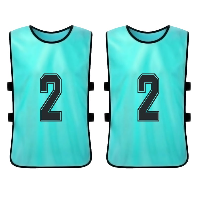 6 قطع من أكياس كرة القدم للأطفال - قمصان كرة سريعة التجفيف لشباب الرياضة - أكياس تدريب فريق كرة السلة مرقمة - أكمام ممارسة الرياضة - Image 4