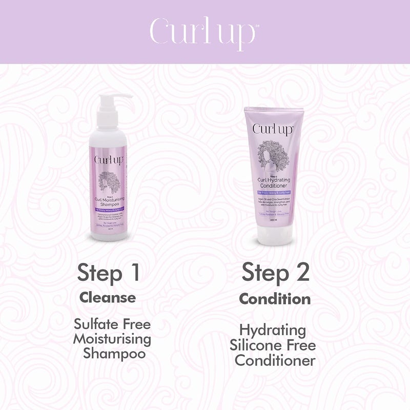 Curl Up Curl Up Hair Wash Combo with Curly Hair Shampoo And Conditioner For Dry Frizzy Wavy Curly Hair Sulphate Paraben And Silicone Free Combo of 2400ml  - Image 3