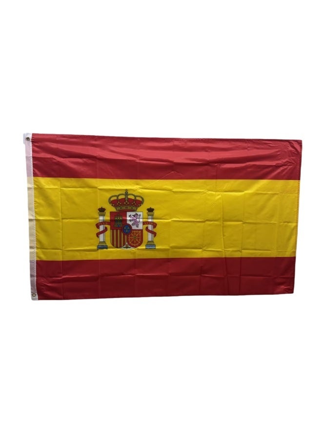 عاصفة علم Stormflag لدولة إسبانيا مقاس 90×150 سم (3×5 أقدام) مصنوع من البوليستر بنسبة 100% مع حلقات نحاسية - Image 1