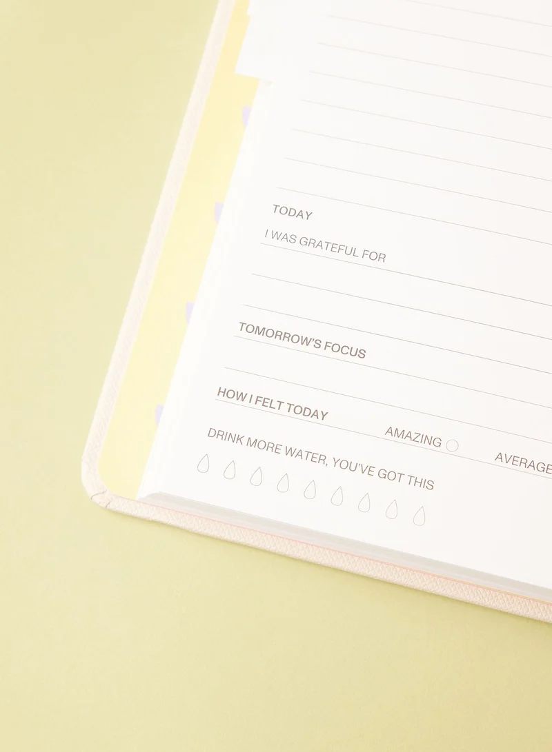 Typo Floral Planner Daily Wellness Diary