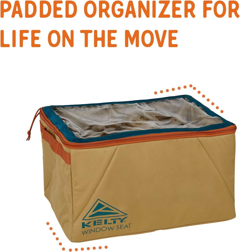 Kelty Window Seat – Camping, Tailgating, Travel Organization Hub, Road Tripping Overlanding Storage, Clear Lid, Rugged Fabrics - Image 2