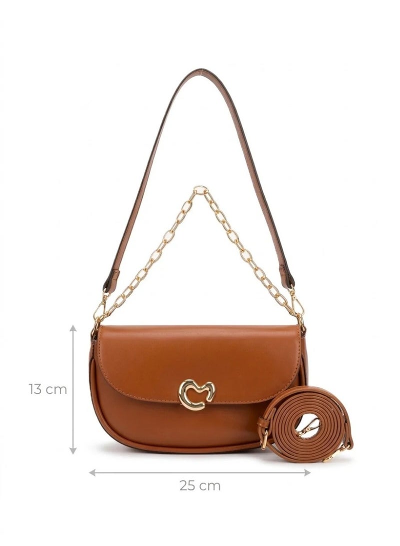 Crossbody Bag with stylish metal buckle BA-63