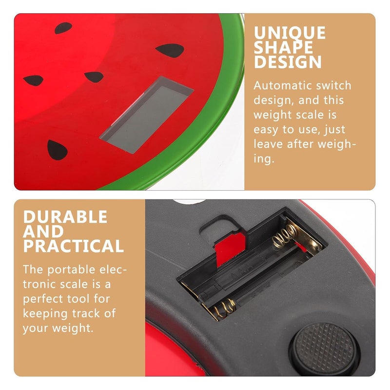 Tofficu Digital Watermelon Electronic Scale Portable Body Weight Scale High Precision Household Fitness Management Small Creative Design - Image 4
