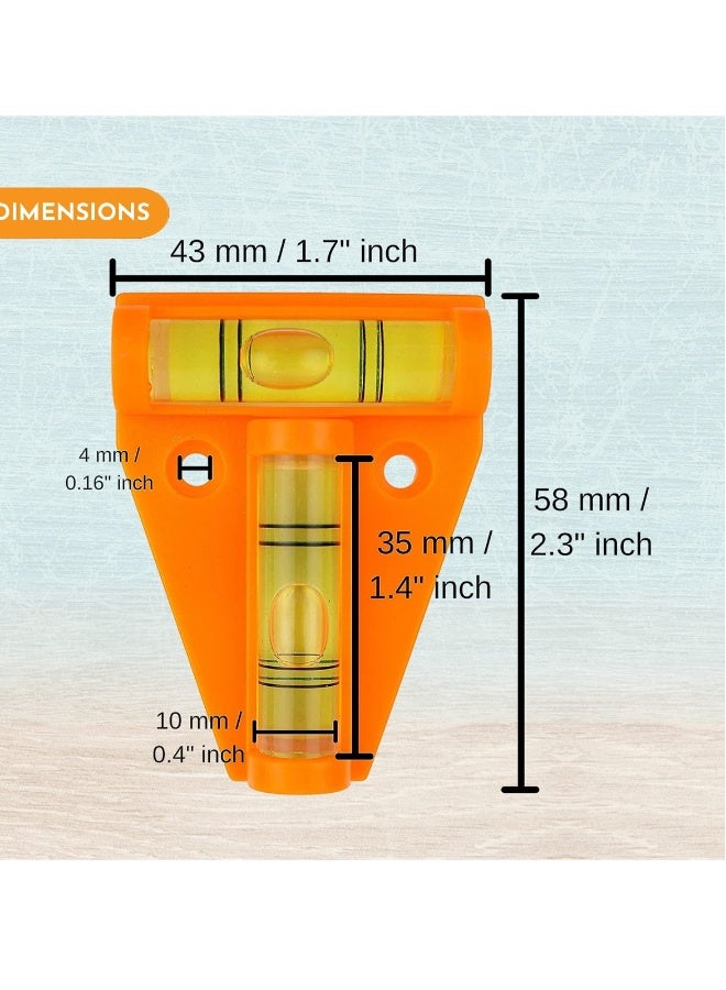 4 Pcs Small Caravan Spirit Level, Caravan Levelling Motorhome Gadget, Mini Caravan Leveller Devices, Accessories Gadgets, Motorhome Gadgets Levellers, Mini Level Spirit for Levelling Campervan - Image 2