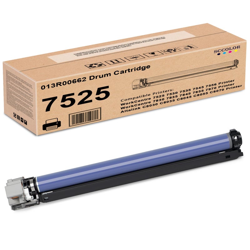 013R00662 Drum Cartridge7525 Drum Cartridge Replacement for Xerox WorkCentre 7525 7530 7535 7545 7556 7830 7835 7845 7855 7970 EC7836 EC7856 EC8036 EC8056 AltaLink C8030 C8035 C8045 C8055 Printer