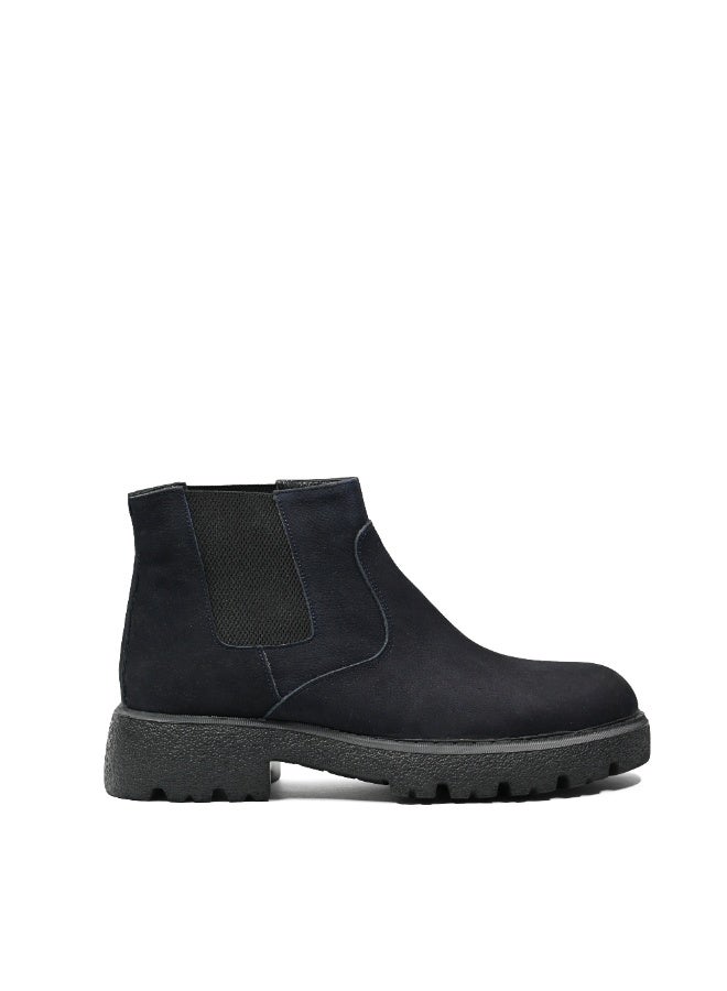 Crash Genuine Leather Half Boot - Navy - Image 2