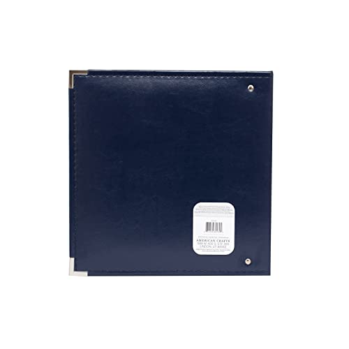 We R Memory Keepers 8.5x11 Navy Photo Album, Protect Memories and Photos, Soft, Acid-free Faux Leather, Classy Decorative Spine Label, Snag-free Rings, Includes 5 Page Protectors - Image 3