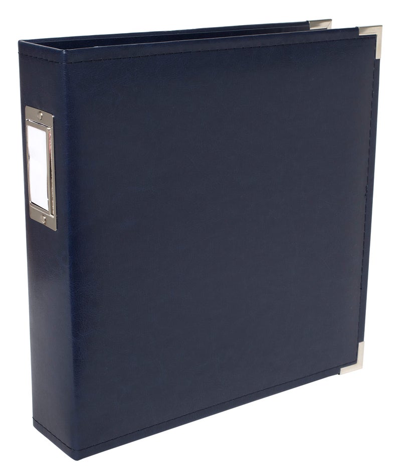 We R Memory Keepers 8.5x11 Navy Photo Album, Protect Memories and Photos, Soft, Acid-free Faux Leather, Classy Decorative Spine Label, Snag-free Rings, Includes 5 Page Protectors - Image 1