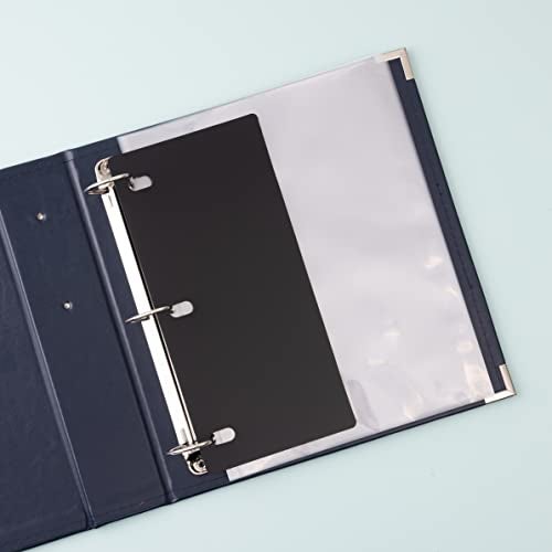 We R Memory Keepers 8.5x11 Navy Photo Album, Protect Memories and Photos, Soft, Acid-free Faux Leather, Classy Decorative Spine Label, Snag-free Rings, Includes 5 Page Protectors - Image 5