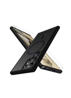 Magnetic Samsung Galaxy S24 Ultra Case with Screen Protector [with MagSafe] [Translucent Matte Back & Soft Edge] Samsung Galaxy S24 Ultra 5G Case Matte Hard Phone Case