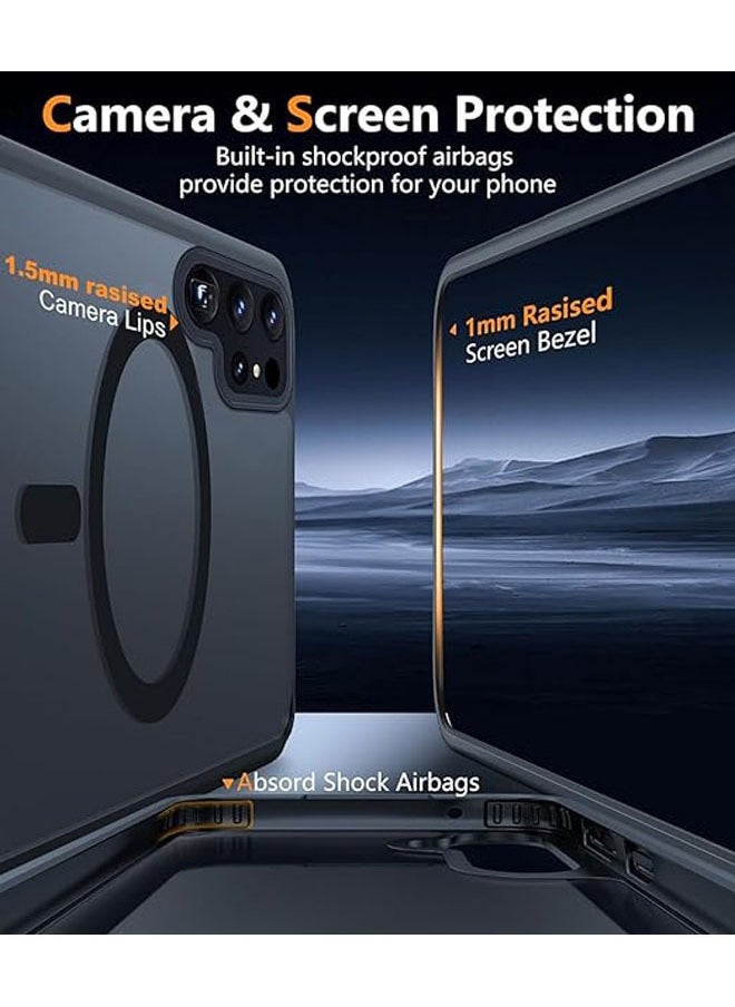 General - Magnetic Samsung Galaxy S24 Ultra Case with Screen Protector [with MagSafe] [Translucent Matte Back & Soft Edge] Samsung Galaxy S24 Ultra 5G Case Matte Hard Phone Case - Image 1