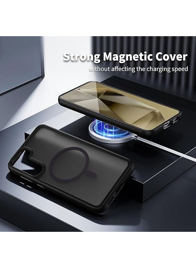 General - Magnetic Samsung Galaxy S24 Ultra Case with Screen Protector [with MagSafe] [Translucent Matte Back & Soft Edge] Samsung Galaxy S24 Ultra 5G Case Matte Hard Phone Case - Image 1