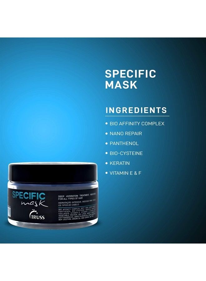 قناع ترس الاحترافي المحدد - قناع شعر مرطب بزيت الأركان - ترطيب عميق - إصلاح وختم قشرة الشعر التالفة؛ يطيل اللون؛ يمنع تقصف الأطراف؛ ويمنع تلاشي اللون (6.35 أونصة) 