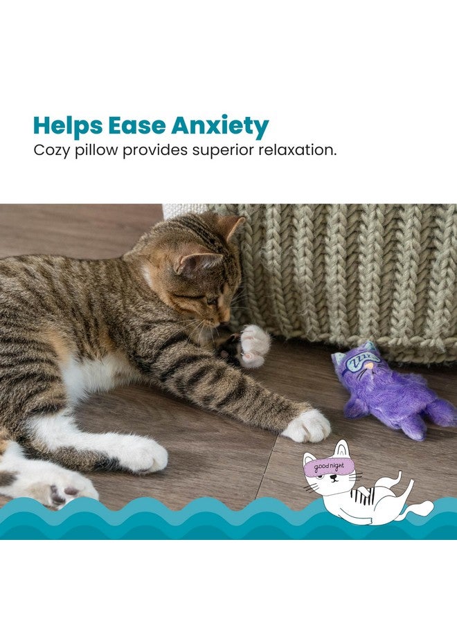 Catstages Purr Pillow Kitty Calming Cat Toy with Touch-Activated Purring and Soft Plush, Purple - Helps Reduce Stress & Provide Anxiety Relief for Cats, X-Large - Image 4