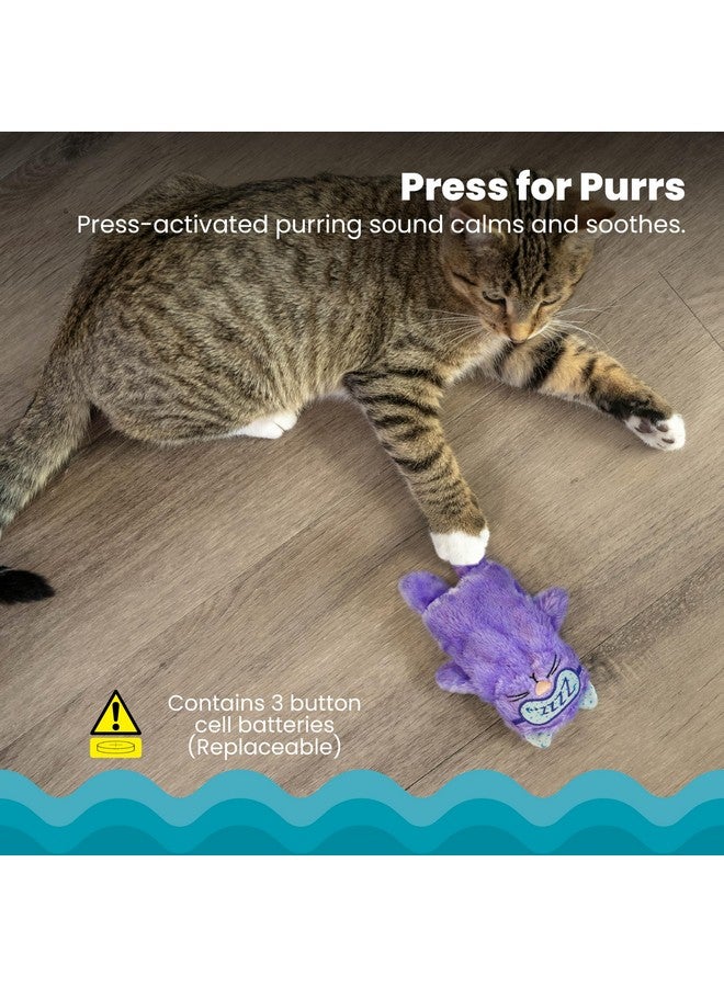 Catstages Purr Pillow Kitty Calming Cat Toy with Touch-Activated Purring and Soft Plush, Purple - Helps Reduce Stress & Provide Anxiety Relief for Cats, X-Large - Image 3