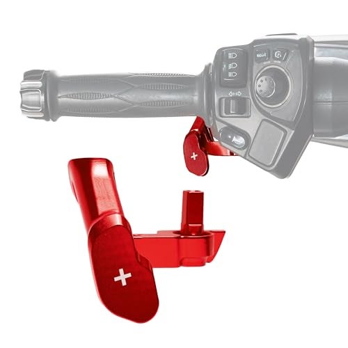 BAKAFOH Red Style Aluminum F3 RT Paddle Shifter Thumb Throttle Control ThumbTap Shift Controller for Can Am Spyder F3F3SF3TF3L 20152023and RTRTL 20112023 Models Accessories - Image 1