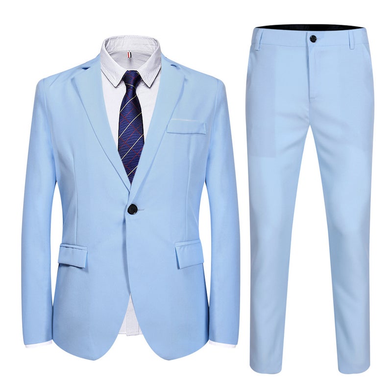 Suit Suit Men'S Two-Piece Best Man'S Suit Korean Slim-Fit Groom'S Wedding Dress Men'S Suit Formal Wear Business Wear - Image 1