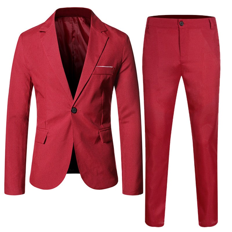 Suit Suit Men'S Two-Piece Best Man'S Suit Korean Slim-Fit Groom'S Wedding Dress Men'S Suit Formal Wear Business Wear - Image 5