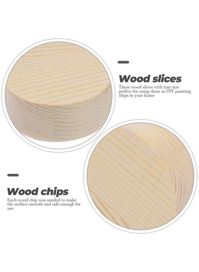ULTNICE 10pcs Unfinished Round Wooden Block Unpainted Wood Cylinder DIY Wooden Craft Wood Blocks Wooden Round Slices for DIY Arts and Craft (5x2cm) - Image 5