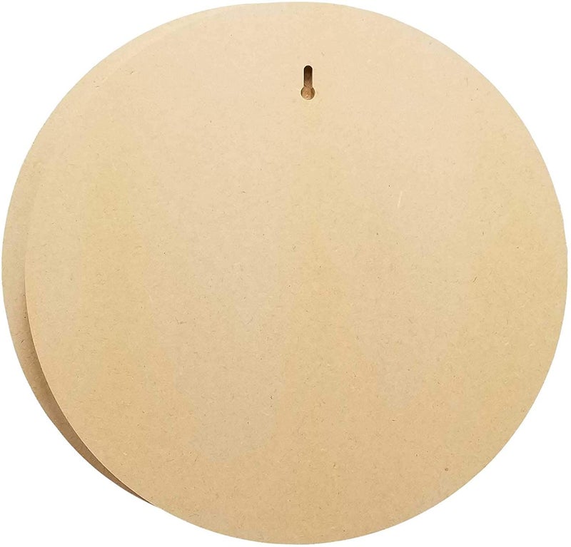 ROOT KRAFT Pack of 2 MDF Board Round Shape (12In x 12In) 2.5 mm Unfinished Wooden Shape Art Panel Wood Boards for Crafts DIY Plaque Plank Cutout Blank Sign Tray Artist Painting Board - Image 1